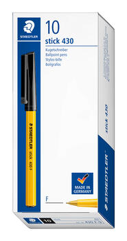 Lodīšu pildspalva STAEDTLER STICK 430F 0.7mm melna (200-00341)