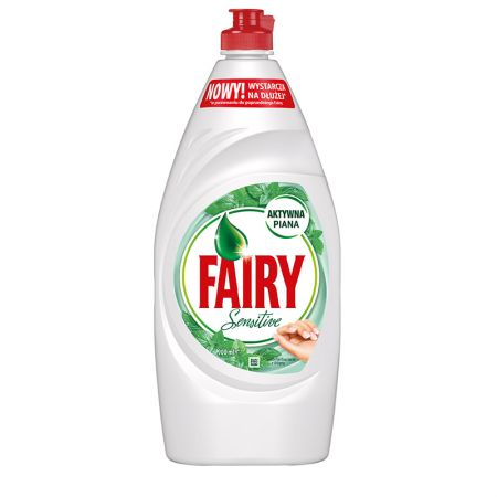 Trauku mazgāšanas līdzeklis FAIRY Sensitive Tea Tree & Mint, 900 ml (400-03082)