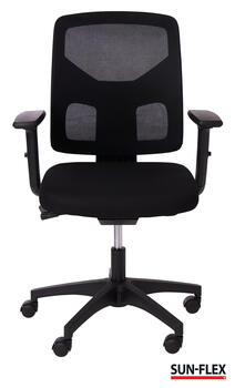 Krēsls SUN-FLEX OFFICECHAIR MESH, melns (350-01833)