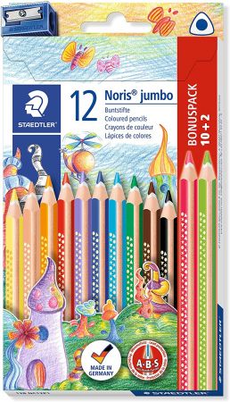 Krāsainie zīmuļi STAEDTLER Noris Jumbo, 12 gab. (200-14619)