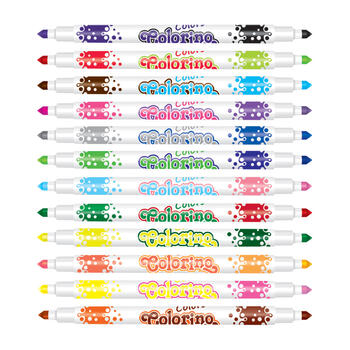 Flomasteri COLORINO 12 gab, 24 krāsas, divpusēji (200-08881)