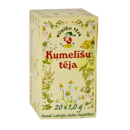 Zāļu tēja RŪĶĪŠU TĒJA, kumelīšu, 20 maisiņi paciņā x 1 g (450-01893)