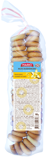 Sausbaranciņas MARIO mazās ar vanilīnu, virtenēs, 180g (450-25760)