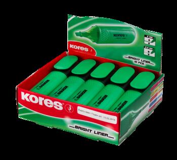 Teksta marķieris KORES BRIGHT LINER zaļš (200-07754)