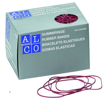 Gumijas naudas iesaiņošanai ALCO 1.5xD40mm, 500g, sarkana (200-03627)