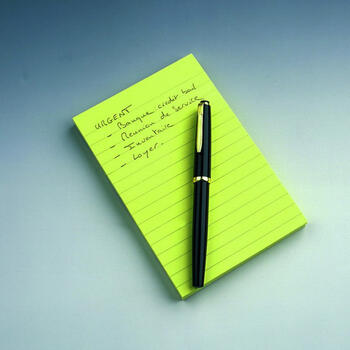 Piezīmju līmlapiņas Post-it rūtiņu, 102x152mm, dzeltenas (pieejamas dažādas krāsas) (100-00906)