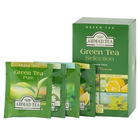 Zaļā tēja AHMAD GREEN SELECTION, 20 maisiņi paciņa (450-00089)