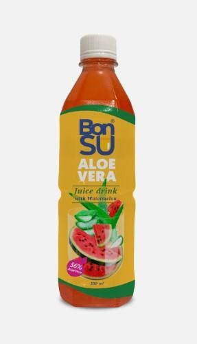 Aloe Vera un arbūzu sulas dzēriens ar alvejas mīkstumu (56%) BONSU, 500ml, PET (DEP) (450-25692)