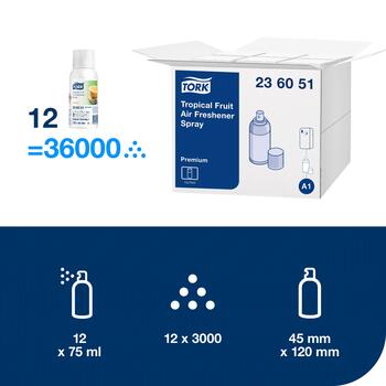 Rezerve gaisa atsvaidzināšanas ierīcei TORK Premium A1 ar augļu aromātu (400-00376)