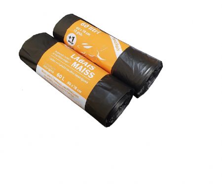 Atkritumu maisi LABAIS MAISS LDPE, smalkie, 60l, melni, 60x78cm, 15mk, 15gab (400-11925)