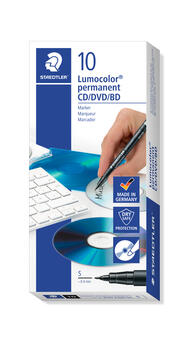 Noturīgais marķieris CD/DVD diskiem STAEDTLER LUMOCOLOR 310, 0.4mm, melns (200-01487)