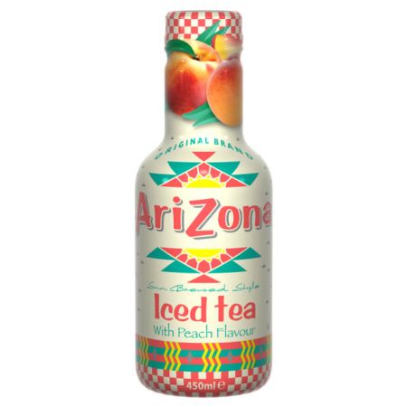 Ledus tēja ARIZONA ar persiku garšu, 0.45l PET (450-11718)