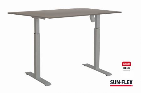 Regulējama augstuma rakstāmgalds SUN-FLEX ADAPT I, viens motors, pelēka virsma un rāmis (350-01726)