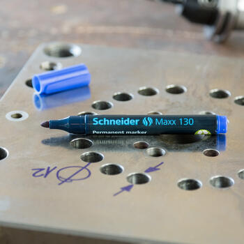 Noturīgais marķieris SCHNEIDER MAXX 130 konisks, 1-3 mm, 4 krāsu komplekts (200-03036)