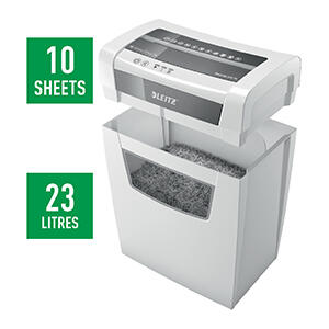 Dokumentu smalcinātājs LEITZ IQ Home Office, P4, 23L, 4x28mm, 10 lapas (250-07437)
