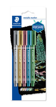 Marķieris STAEDTLER Metallic, 5 gab., asorti krāsās (200-12708)