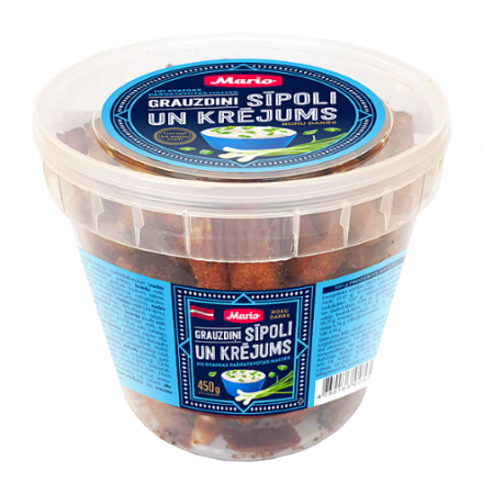 Grauzdiņi MARIO, ar sīpolu un krējuma garšu, 450g (450-23220)