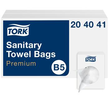Sanitārie atkritumu maisi TORK B5, 25 gab./iepak., 7 x 26 cm, baltā krāsā, 204041 (400-01456)
