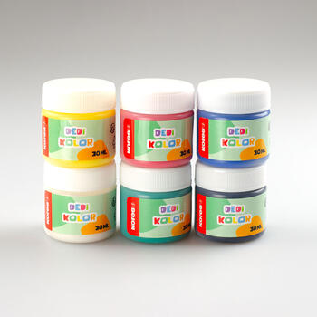 Kores Prikstu krāsas DEDI KOLOR 30 ml, 6 krāsas (200-16595)