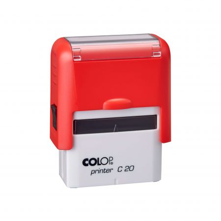 Zīmogs COLOP Printer C20 sarkans korpuss, zils spilventiņš (650-03699)