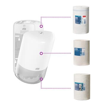 Centrālās padeves dozators TORK Mini, 321 x 174 x 165 mm, baltā krāsā (400-00131)