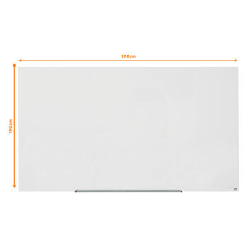 Magnētiska stikla tāfele NOBO DIAMOND 85' 188 x 106 cm, balta (250-06298)