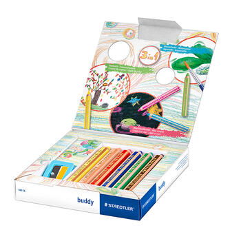 Krāsainie zīmuļi STAEDTLER Buddy 3 in 1, 6 krāsās (200-12285)
