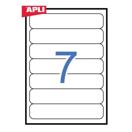 Uzlīmes APLI ILC ar izmēru 190x38mm, 25 loksnes/7 uzlīmes loksnē (100-00384)