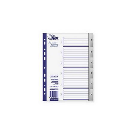 Sadalītājs dokumentiem FORPUS 1-6 polipropilēna MAXI 245x297 mm (150-00900)