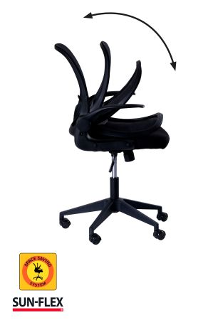 Regulējama augstuma krēsls SUN-FLEX®HIDEAWAY krēsls, 91-101 cm, melns (350-01566)