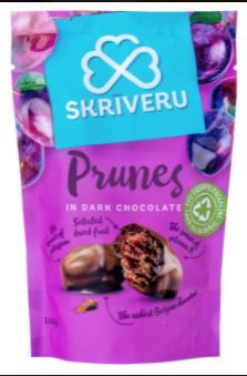 SKRĪVERU Plūmes tumšajā šokolādē 110g (450-13760)