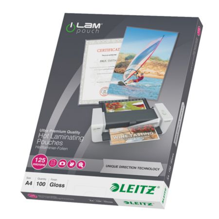 Laminēšanas kabata LEITZ, A4, 216x303 mm, 125 mikr, UDT, 100 gab./iepak. (250-06152)