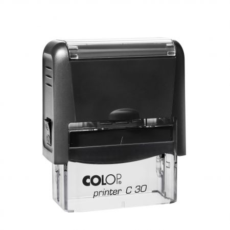 Zīmogs COLOP Printer C30, melns korpuss, melns spilventiņš (650-03680)
