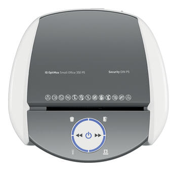 Papīra smalcinātājs Leitz IQ OptiMax Small Office 350, P5, 22L, balts (250-08949)