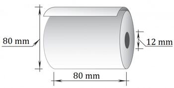 Kases lente TECHNOINFORM ar izmēru 80*80m, D80 mm, termo, 10 gab/iepakojumā (100-05639) (100-07982)