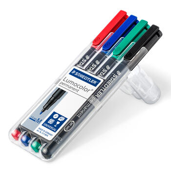 Noturīgais marķieris STAEDTLER kodoskopa plēvēm OHP 317M, 1.0mm, 4 krāsu komplekts (200-10707)