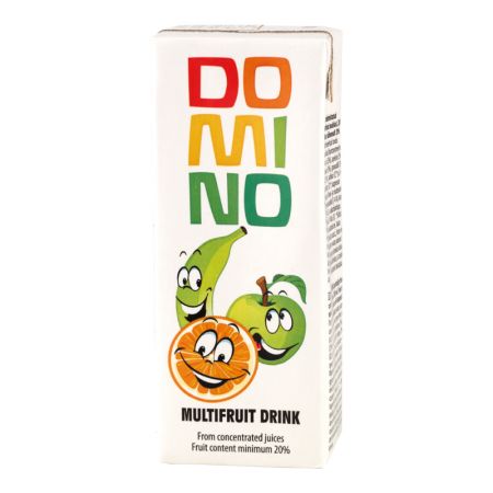 Multiaugļu sulas dzēriens DOMINO, 200 ml (450-02582)