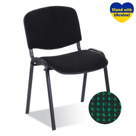 Krēsls NOWY STYL ISO BLACK C-32, melns ar zaļu (350-00167)