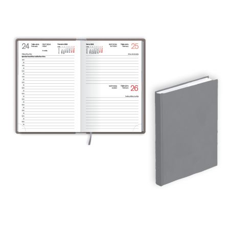 Kabatas kalendārs gadam EKO Mono, diena, 98x150 mm, balacron, pelēks (100-04487)