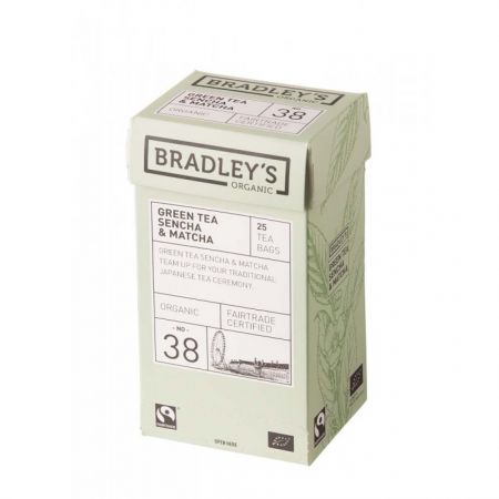 Zaļā tēja BRADLEY'S bioloģiskā senča un mača, 25gab (450-13107)