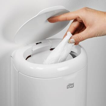 Sanitārie atkritumu maisi TORK B5, 25 gab./iepak., 7 x 26 cm, baltā krāsā, 204041 (400-01456)