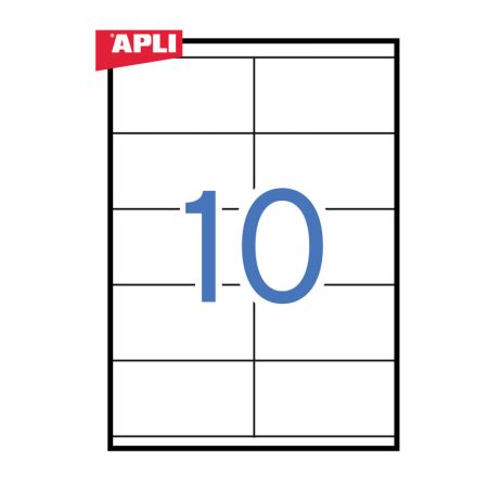 Uzlīmes APLI ILC ar izmēru 105x57mm, 100 loksnes/10 uzlīmes loksnē (100-00356)