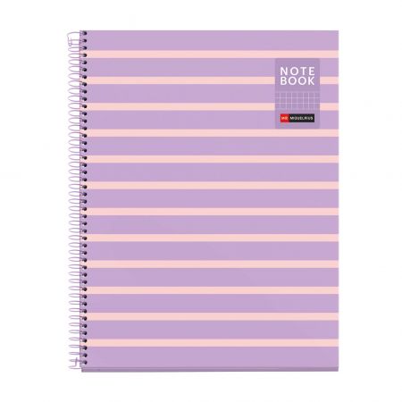 Spirālveida klade APLI, A4, 80 lapas, rūtiņu, mauve (100-11473)