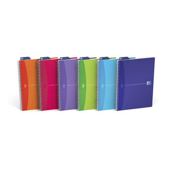 Klade ar spirāli OXFORD MY COLOURS NOTEBOOK A4 formāts, 90 lapas, rūtinu (100-00575)