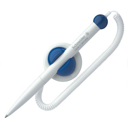 Lodīšu pildspalva SCHNEIDER Klick-Fix-Pen, balts korpuss, zila tinte (200-00289)