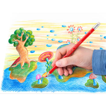 Krāsainie zīmuļi ar dzēšgumiju STAEDTLER NORIS CLUB ERASABLE 12 krāsas (200-03753)