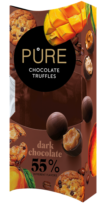Tumšās šokolādes trifeļu izlase 108g PURE (450-27493)