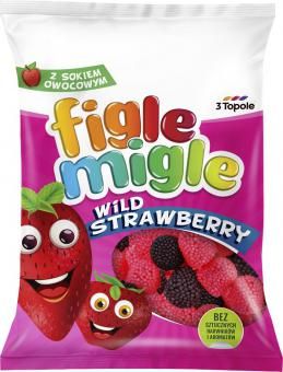 Želejkonfektes FIGLE MIGLE Wild Strawberries, 80g (450-10916)