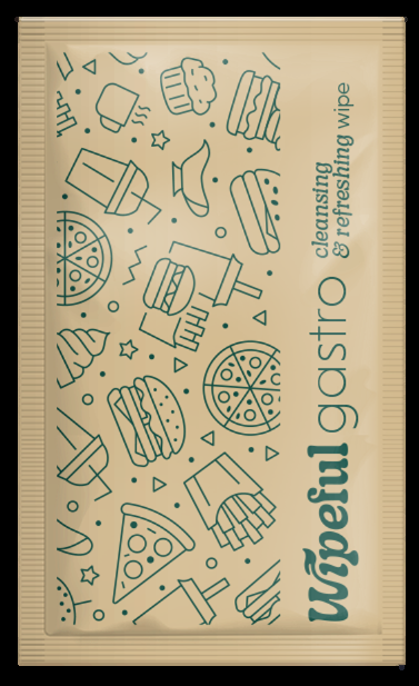 Mitrās salvetes WIPEFUL Gastro Kraft, 6x10cm, 1000gab (400-08799)
