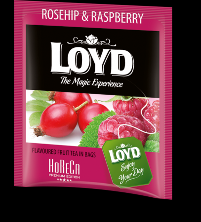 Augļu tēja LOYD Rosehip & Raspberry FS 500x2g (450-16625)
